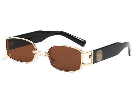 Fashionable Men's and Women's Retro Small Frame Sunglasses Personalized UV400 Sun Visors