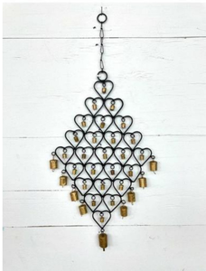 Campana de Viento Larga de Metal con Forma de Corazón, con 25 Corazones Pequeños, Campanas de Viento de Pared, Diseño Antiguo, Nuevo, de Lujo, al por Mayor - Product Image 4