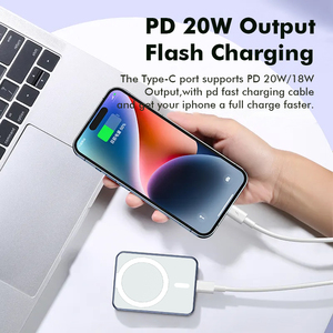 แบตสำรองแม่เหล็กไร้สายขนาด 5000mAh บางเฉียบ 12 มม. ชาร์จพกพาสะดวก รับผลิตตามแบบ OEM สำหรับขายส่ง - Product Image 5