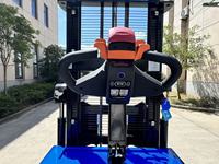 Chariot élévateur électrique Worui pour marché de gros, 1,5 tonne, batterie plomb-acide 48V, usage intérieur, pneus polyuréthane, fourches 1200mm