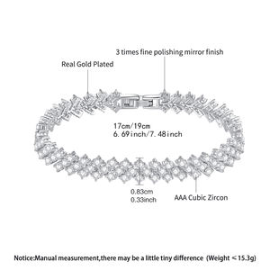 LUOTEEMI — Bracelets et Bracelets en Zircon, bijoux de luxe à la mode, bijou de mariage AA cubique en diamant de zircone - Product Image 2