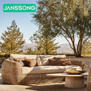 Sang trọng nhôm đồ nội thất ngoài trời đặt khách sạn mây sofa Patio đồ nội thất ngoài trời không thấm nước vườn mây sofa hồ bơi Sun Lounger - Product Image 2