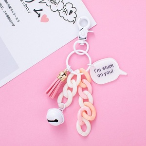 New Acrylic Resin Link Chain Keychain <b>Spray</b> <b>Paint</b> Trendy Fashion Jewelry for Women Girls Wedding Party Gifts - Product Image 4