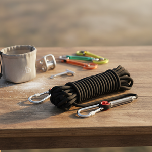 Corde d'escalade en nylon tressé en polyester et acier inoxydable NiuFuRui, directement de l'usine, résistance à la rupture de 500 kg, protection contre les chutes de 100 kg - Product Image 4