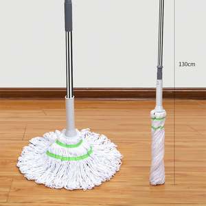 Fregona ajustable de rotación de agua con tornillo automático, barra recta de secado rápido, lavado a <span class=keywords><strong>mano</strong></span>, fregona perezosa para el hogar, bloqueo de tarjeta, <span class=keywords><strong>Material</strong></span> PP de algodón, venta al por mayor - Product Image 3