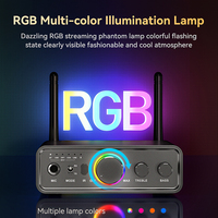Transmisor/Receptor RGB 5.3 con DAC/USB/RCA/AUX/Óptico/Coaxial/Micrófono, Adaptador de Audio Inalámbrico DSP para Karaoke de Alta Fidelidad