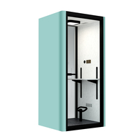 Cabine téléphonique acoustique moderne pour bureau, espace de travail privé, boîte de réunion avec système d'éclairage