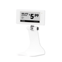 Label Rak Elektronik JSJ White 2.13 Inch Edisi Beku, Pemasangan Mudah, Tahan Dingin, Label Harga E-Paper untuk Makanan Beku