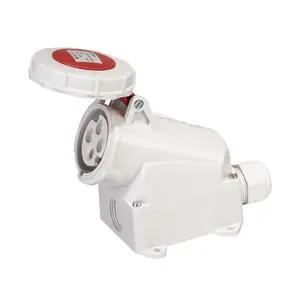 Saipwell ABS IP67 4P 16A CEE/IEC Surface Mounted Socket 5 Pins 3 Phase Male Plug And Female Industrial Socket