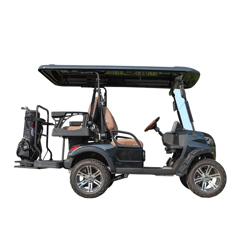 Offre Spéciale chariot de golf électrique à frein à disque à 4 roues 2 plus 2 sièges communauté de chasse tout-terrain chariots électriques à la mode