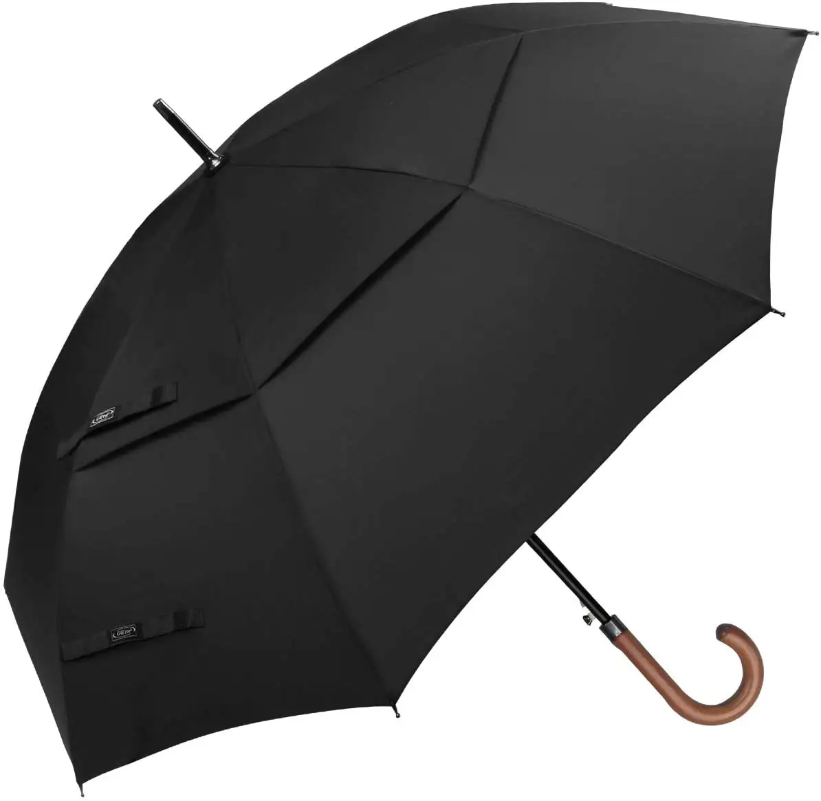 52/62inch Wooden J Handle Golf Umbrella Windproof UV Protection Classic Stick Wedding Cane Umbrellas Auto Open Cane Hook Handle