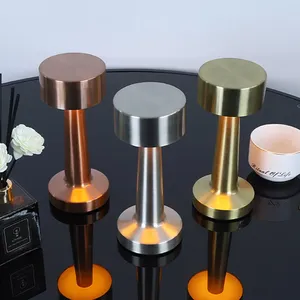 1200mAh Metal Rechargeable <b>Touch</b> Point LED Modern Cordless Bedside Decor Table <b>Lamp</b> 60 Lumens Restaurant Bar Desktop Mood - Product Image 6
