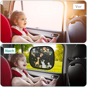 Visera Lateral para Ventana de Coche, Aislamiento Térmico, Panel Opaco, Adhesivo Estático Transparente, Diseño de Anime - Product Image 4