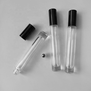 2026 Wholesale Transparent clear Long Tube <b>Perfume</b> Bottle 10 ml Luxury Roll on Glass Bottles With Steel <b>Roller</b> Ball - Product Image 2