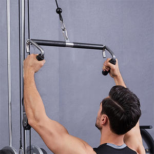 फिटनेस होम जिम धातु हुक संभालती चरखी केबल मशीन संलग्नक नीचे खींच पकड़ प्रतिरोध बैंड कसरत बार - Product Image 3