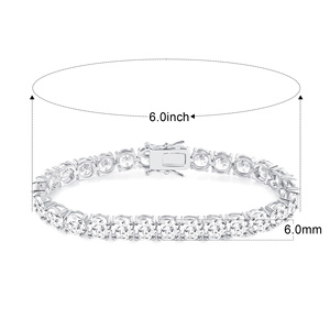 Bracelet Chaîne Tennis CZ 6mm Largeur Effet Glacé Bling Bling pour Femme et Homme, Bijoux et <span class=keywords><strong>Accessoires</strong></span> Tendance 2024 - Product Image 5
