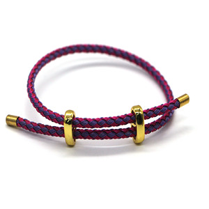 Toptan Trendy takı bilezikler 18k altın kaplama toka ayarlanabilir çok renkli çelik tel halat bilezikler - Product Image 4
