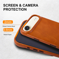 Étui de téléphone fin en cuir véritable personnalisable anti-ondes électromagnétiques avec protection d'écran pour 17 Air Manufacturer