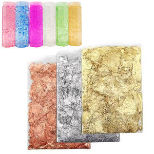 Nueva llegada hecho a mano 1 gramo/bolsa de copos de Metal falso oro plata Cooper para Festival regalo pintura campana artesanía muebles de pared - Product Image 2