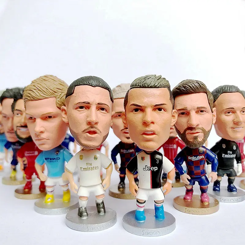 2023 Tiktok Hot Selling Football Spelers 3d Modellen Beeldjes Beelden Custom Action Figures Pvc Speelgoed Voetballer Figuur