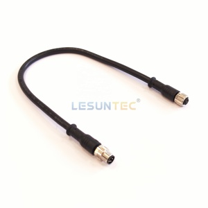 Conjunto de cabos 110V do fabricante feito sob encomenda-chicote de fios fêmea do conector do Pin M8 do homem 3 4 250V - Product Image 4