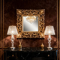 Miroir mural baroque de luxe en or sculpté, miroir antique orné en forme d'arche, miroir de pleine longueur pour salon, hôtel, décoration de la maison