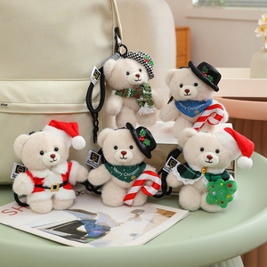 Portachiavi Natalizio Personalizzato a Forma di Orso Kawaii per Decorazione Tazze da Caffè, Accessorio in Peluche per Merchandising di Caffetterie - Product Image 4