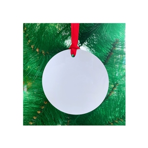 Rts mẫu miễn phí benelux Double Sided bóng trắng bauble trang trí nội thất bán buôn tùy chỉnh kim loại giáng sinh thăng hoa trang trí khoảng trống - Product Image 4