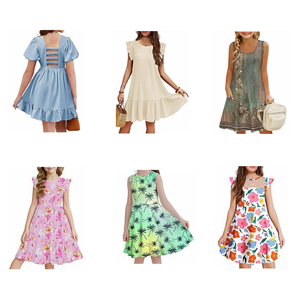 Robe d'été premium pour filles 2026, 0-14 ans, haut en maille de haute qualité, lots mixtes en liquidation, CN;FUJ Modèle 418, prêt à être expédié - Product Image 3