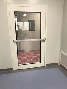 <span class=keywords><strong>Puerta</strong></span> Eléctrica Plana Moderna de Alta Calidad, Automática Bidireccional con Purificación por Inducción, de Acero Galvanizado con Ventana de Vidrio - Product Image 2