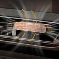 Logo gratuit personnalisé bois Auto Vent Clip diffuseur en bois voiture désodorisant évent Clip aromathérapie diffuseur d'huile