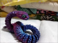 Figura de Serpiente Impresa en 3D, Articulada, Modelo de Juguete Decorativo