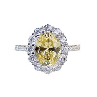 Bague de haute joaillerie pour femme en argent pur S925, motif œuf jaune canari, bijou de doigt polyvalent de luxe léger haut de gamme
