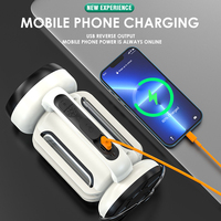 Lampe de poche portable haute luminosité, étanche IP65, rechargeable, lanterne de tente, batterie externe, lampe de camping d'urgence LED