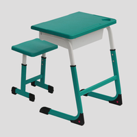 Vente en gros de table d'étude pour collège et primaire mobilier de salle de classe ensemble bureau et chaises en plastique pour enfants pour étudiant