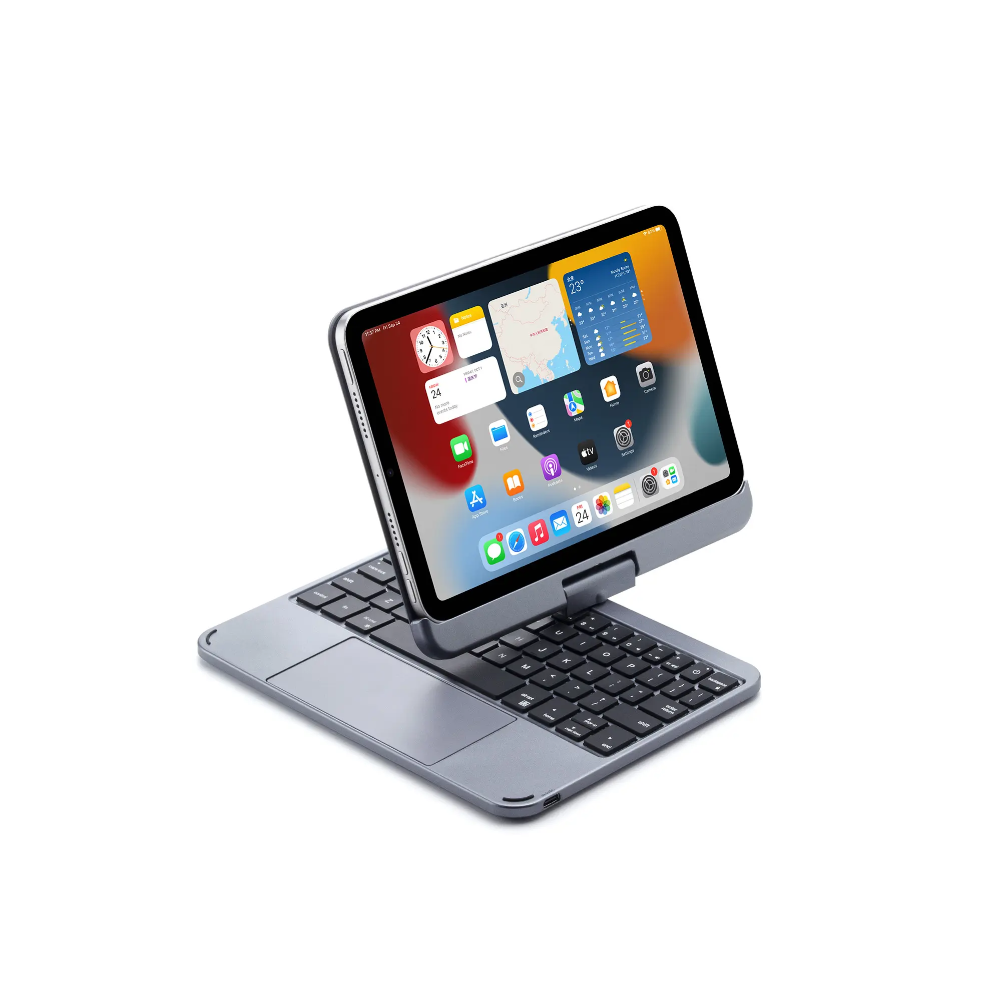 2022 New magnetic magic style backlit keys wireless keyboard case for ipad mini 6 8.3 inch ABS material