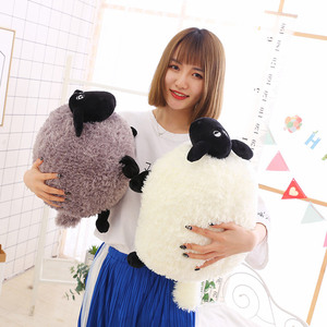 Lindo Peluche de Oveja Pequeña, Muñeco de Peluche para Niños, Cordero Blanco Redondo de Peluche - Product Image 3