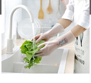 Female Durable Rubber Household <strong>Gloves</strong> Waterproof <strong>Plastic</strong> Clothes Dishwashing <strong>Gloves</strong> Home Kitchen Cleaning Housework <strong>Gloves</strong> - Product Image 4