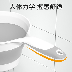 Foldable <b>Plastic</b> Water Ladle With Long Handle Thickened PP Material For <b>Kitchen</b> Sink Use - Product Image 4