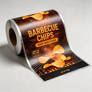 Rollo de Película Laminada Impresa con Logotipo Personalizado al por Mayor de Fábrica, Rollo de Película para Envasado de Alimentos, para Papas Fritas - Product Image 3