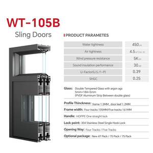 <span class=keywords><strong>Finestra</strong></span> <span class=keywords><strong>Scorrevole</strong></span> in Alluminio DERCHI con Motivo a Ponte Rotto, Insonorizzata e Antivento, Porte Moderne per Interni di Case - Product Image 2