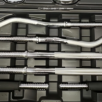 Ensemble d'haltères réglables de 55 kg avec étui en plastique, kit de musculation à domicile en acier