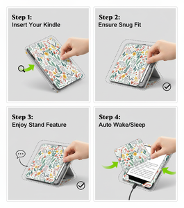 Funda Magnética de Cuero PU para Kindle 7/6.8 Pulgadas, Modelo 12.ª/11.ª 2024, Función Auto-Wake, Soporte y Correa para la Muñeca, Resistente a Arañazos, Laudtec - Product Image 2