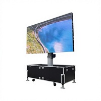 Panneau d'affichage LED pliable portable JCT PFC-7M pour la publicité extérieure et l'utilisation dans les centres commerciaux, levage hydraulique, IP65, garantie de 2 ans