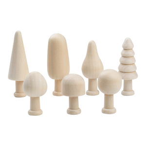 Ornements d'arbre de Noël en bois, couleur naturelle, forme de champignon, figurines décoratives suspendues pour la maison, artisanat, décoration de festival - Product Image 5