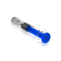1ml Standard Oil Packaging Borosilicate Glass Bottles Luer Lock Prefilled Syringe with Colorful Plastic Plunger Rod Support LOGO
