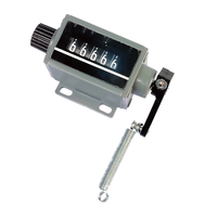 Contador Mecánico LYC180 con Carcasa Metálica, Reiniciable, en Sentido Horario/Antihorario, con Pantalla OLED para Panel Eléctrico