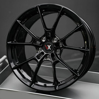 Jantes forgées personnalisées VeroX Gloss Black Split Spoke 18-22 pouces 5x112 5x114.3 5x120 pour Porsche Tesla Véhicules de luxe haute performance