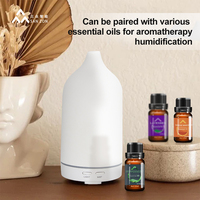 Difusor de Aroma de Cerámica con Forma de Florero, Humidificador con Textura Mate para Decoración del Hogar
