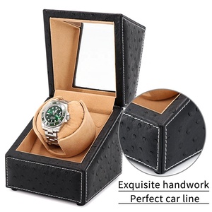 Penggulung Jam Tangan Otomatis Putar 1 Jam Tangan Tunggal Kulit Persegi Mewah Smart Gyro Orbit Berkualitas Tinggi Custom Display Grain Drawer Kayu - Product Image 3